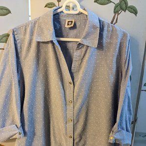 Anne Klein oxford cloth ladies top